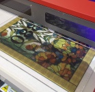 Printed stained glass window